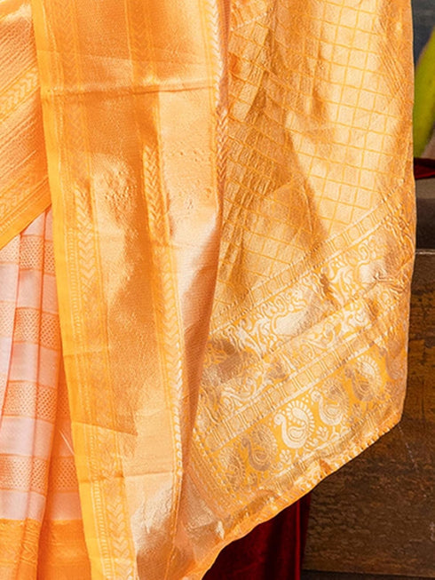 Vasthrlay Weaving White1 White Saree