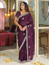 Vasthrlay Georgette Embroidery Unstitched Dusty Pink Saree