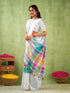 Vasthrlay Handloom Unstitched White Ethnic Wear