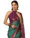 Vasthrlay Georgette Bandhani Unstitched Wine Saree