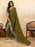 Vasthrlay Chiffon Striped Unstitched Sum Ethnic Wear