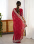 Vasthrlay Georgette Embroidery Mustard Mustard Yellow Saree