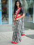 Vasthrlay Black Geometric Border Modern