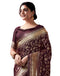 Vasthrlay Banarasi Jacquard Unstitched Yellow Saree