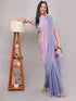 Vasthrlay Pink Printed Linen Saree With Unstitched Blouse Piece