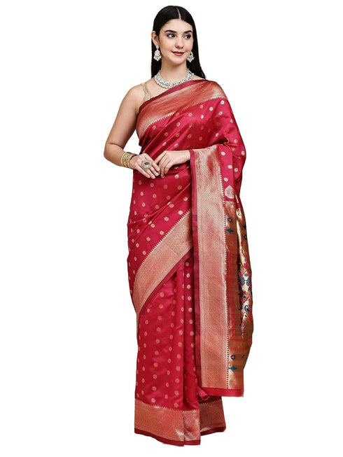 VasthrlayKanjeevaram Silk Paithani Rani Free Ethnic Wear