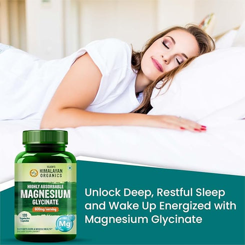 Himalayan Organics Highly Absorable Magnesium Glycinate Capsules
