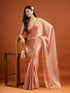 Vasthrlay Red Embroidery Unstitched Saree