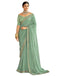 Vasthrlay Embroidery Georgette Unstitched Sky Blue Saree