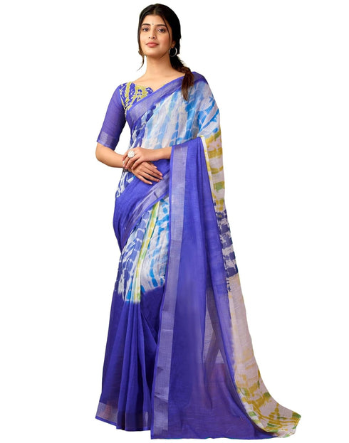 Vasthrlay Womens Cotton Printed Multicolor Saree