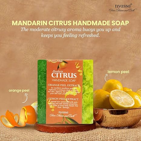 NYASSA Luxurious Mandarin Citus Handmade Natural Bathing Soap