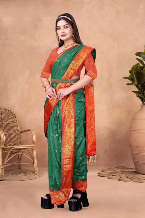 Vasthrlay Paishvai Maharashtrian Contrast Traditional