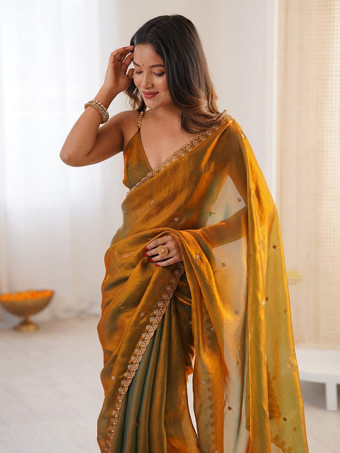Vasthrlay Metallic Unstitched Designer Rt Ethnic Wear