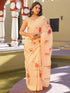 Vasthrlay Sequins Embroidery Orange Saree