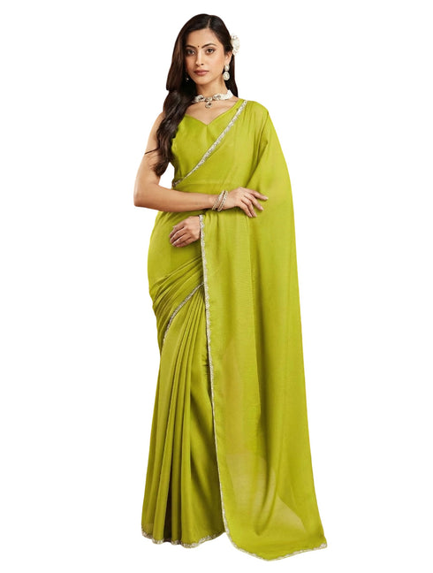 Vasthrlay Maroon Georgette Border Unstitched Saree
