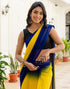 Vasthrlay Womens Georgette Unstitched Yellow Saree