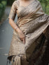 Vasthrlay Tussar Kalamkari Geometric Floral Design