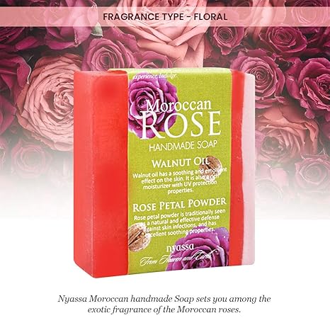 Nyassa Moroccan Rose Natural Bathing Handmade Soap