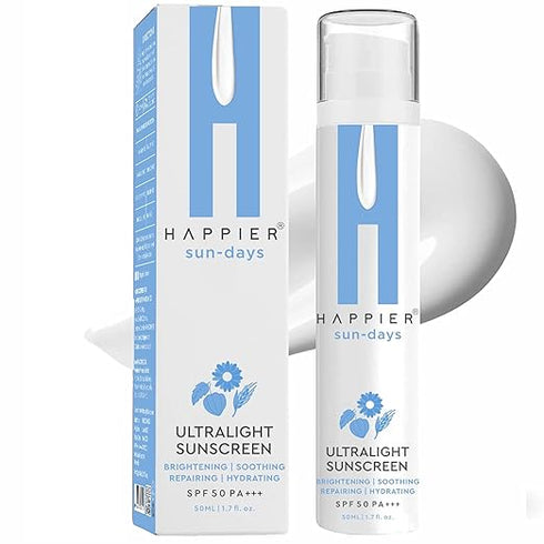 Happier Ultralight Sunscreen Gel SPF 50 PA+++ | Sunscreen Gel For Men & Women