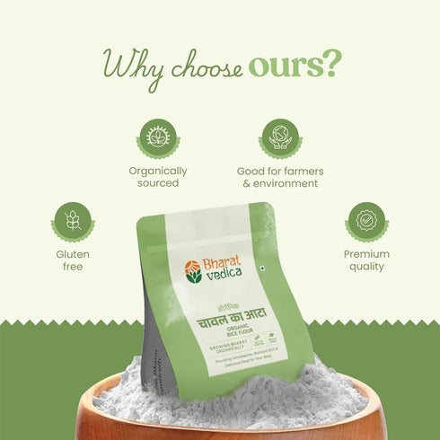 Bharat Vedica Organic Rice Flour Organic Chawal ka Atta