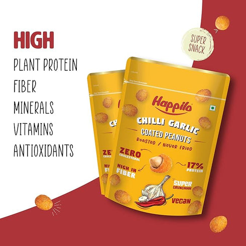 Happilo Premium Super Snack Chili Garlic Peanut