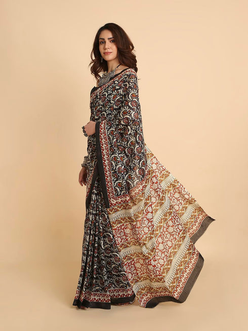 Vasthrlay Lightweight Breathable Traditional Printed Saree