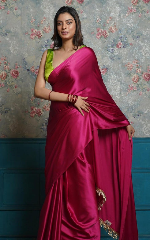 Vasthrlay Pleated Designer Tassels Ethnic Wear