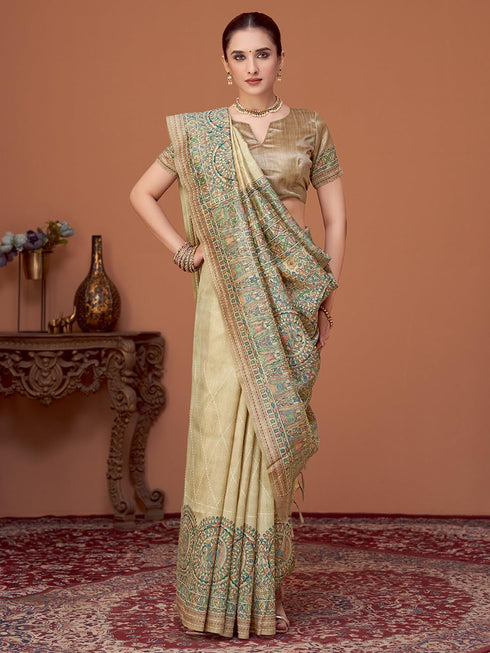 Vasthrlay Kalamkari Printed Unstitched Hs Ethnic Wear