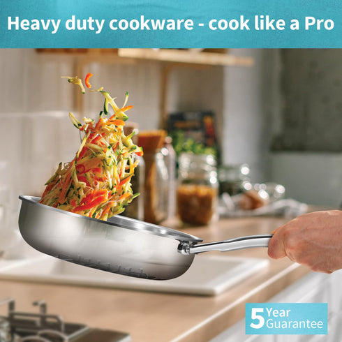 Hawkins Pro 22 cm Frying Pan Triply Stainless Steel Fry Pan