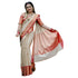 Vasthrlay White Banarasi Unstitched Saree