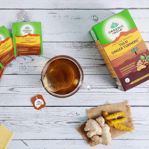 Organic India Tulsi Ginger Turmeric Tea bags