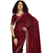 Vasthrlay Womens Scalloped Unstitched Maroon Saree