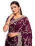 Vasthrlay Scalloped Embroidery Unstitched Light Green Saree