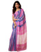Vasthrlay Chanderi Printed Unstitched Blue Saree