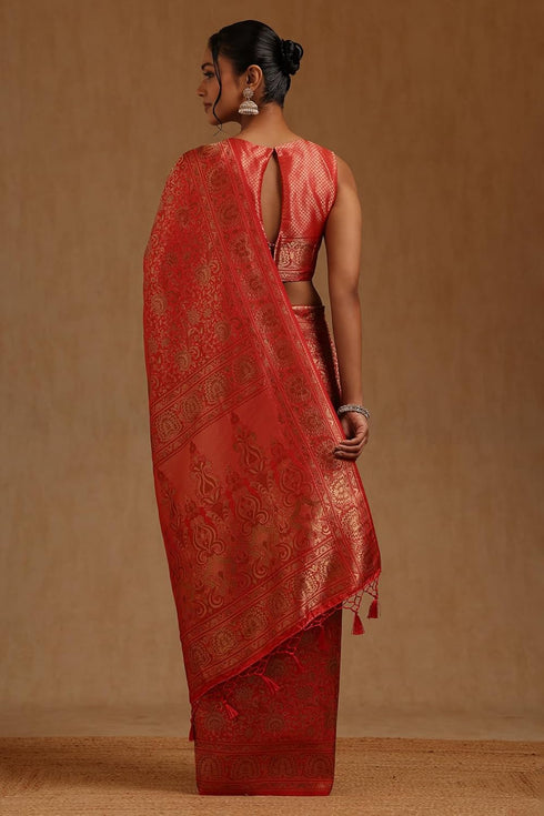 Vasthrlay Tussar Floral Woven