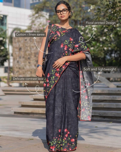 Vasthrlay Floral Border Elegant