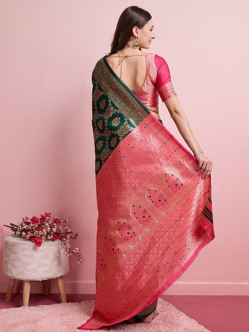 Vasthrlay Banarasi Traditional Unstitched Saree
