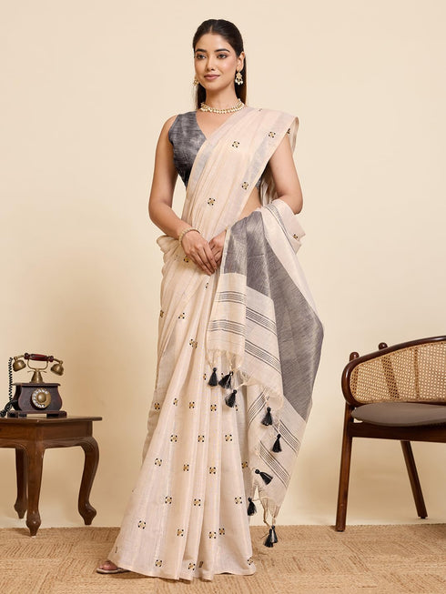 Vasthrlay Premium Embroidery Beautiful Attached