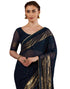 Vasthrlay Georgette Printed Unstitched Maroon Saree