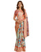 Vasthrlay Womens Printed Unstitched Beige Saree
