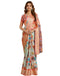Vasthrlay Womens Printed Multicolor Saree With Unstitched Blouse Piece