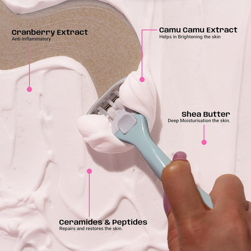 Welme Velvet Mousse Shaving Foam for Women | Camu Camu Extract, Ceramides