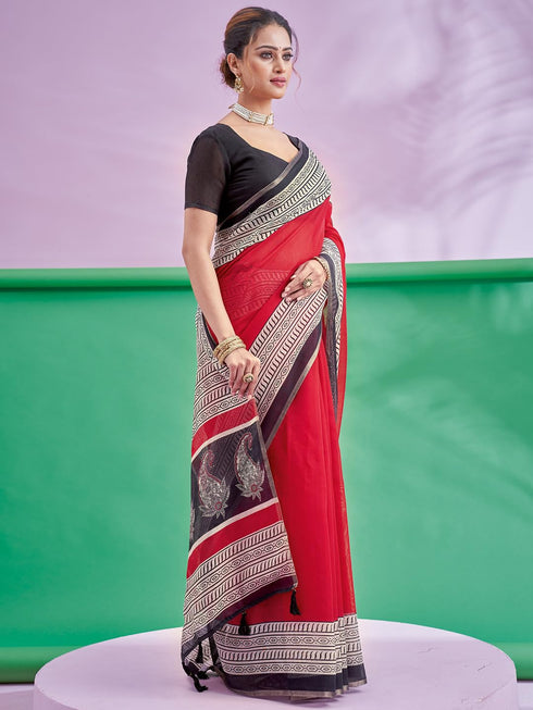 Vasthrlay Abstract Printed Unstitched Hs Ethnic Wear