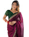 Vasthrlay Shimmer Chiffon Unstitched Maroon Saree