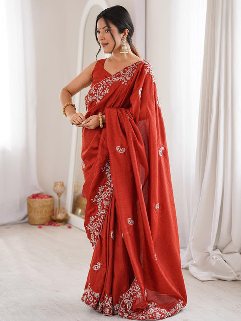 Vasthrlay Embroidery Unstitched Designer Vh Ethnic Wear