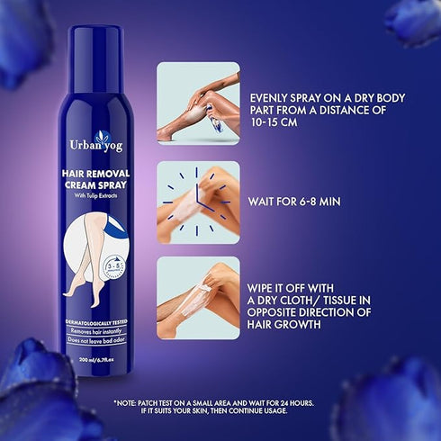 Urban Yog Hair Removal Cream Spray for Women 200ml