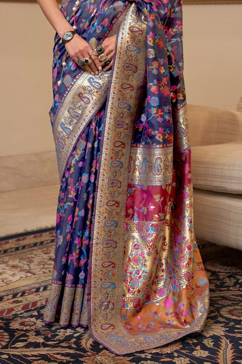 Vasthrlay Kanjivaram Handloom Kashmiri Ethnic Wear