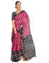 Vasthrlay Chanderi Bandhani Unstitched White Saree
