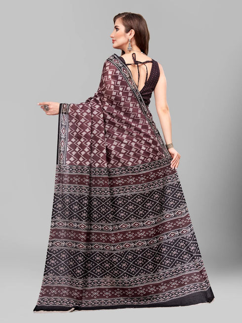 Vasthrlay Cotton Printed Mulmul Saree