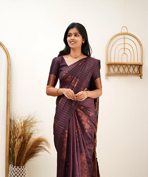 Vasthrlay Banarasi Unstitched Saree